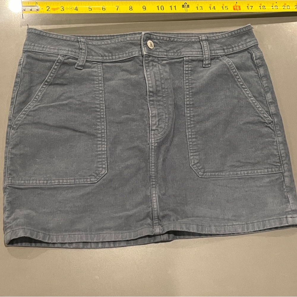 American Eagle Outfitters Gray Corduroy Mini Skirt